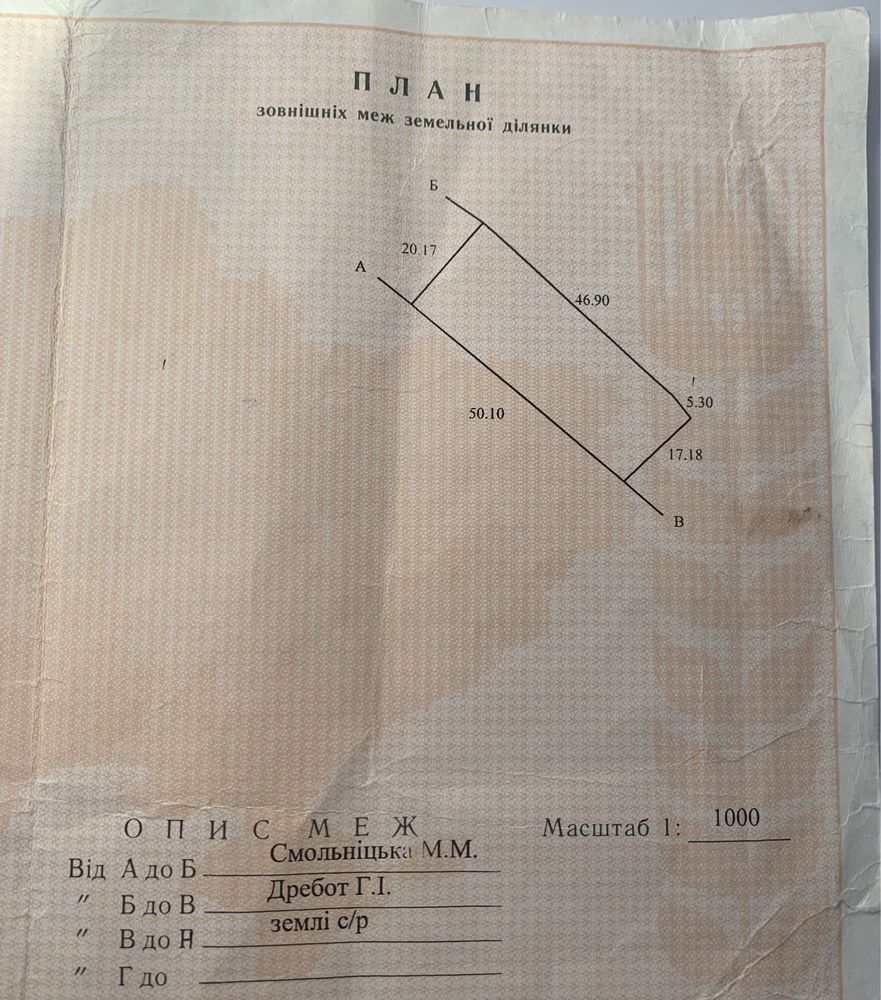 Продається земельна ділянка