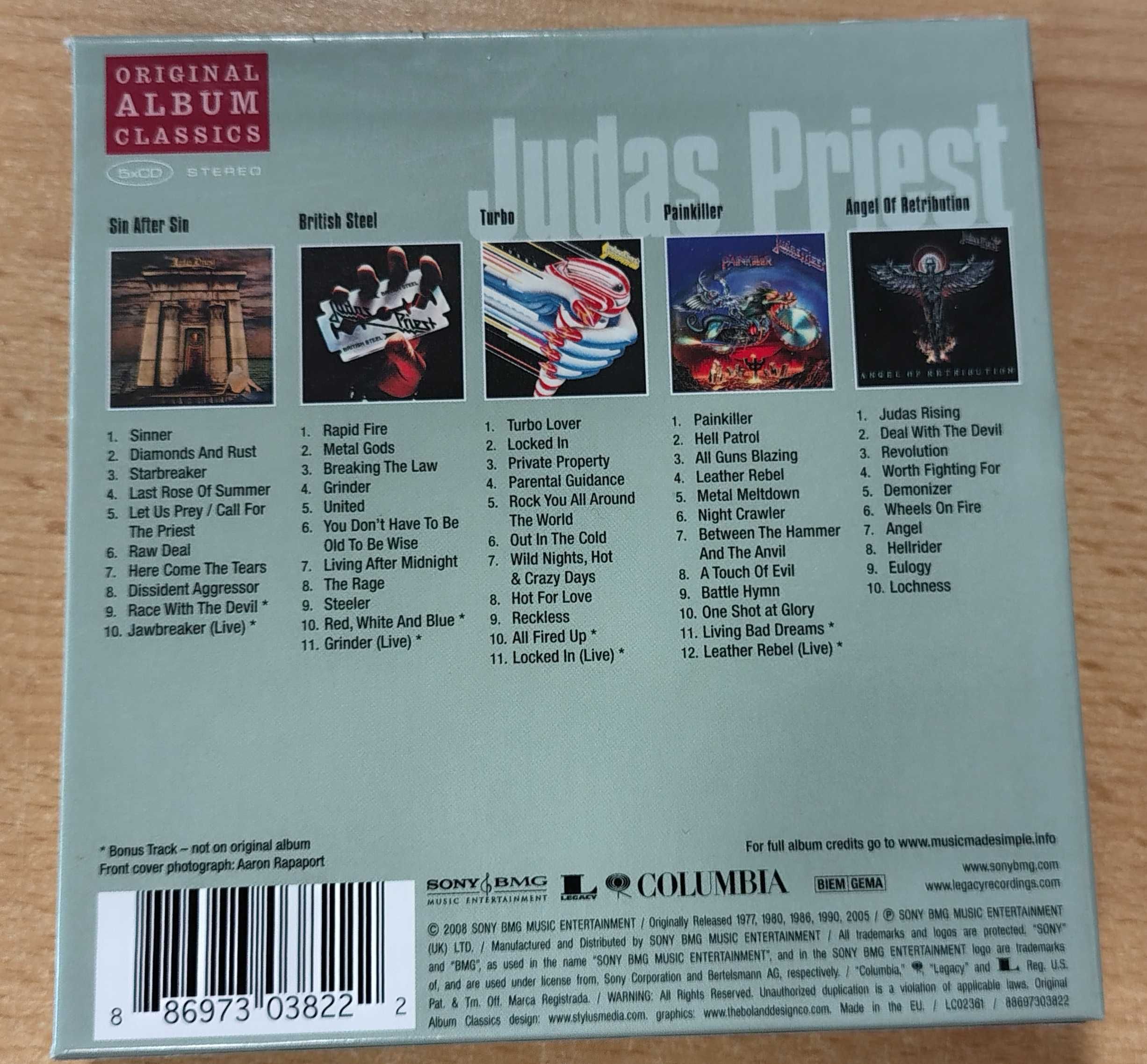 CD Judas Priest Orginal Album Classics 5 albumów w 1