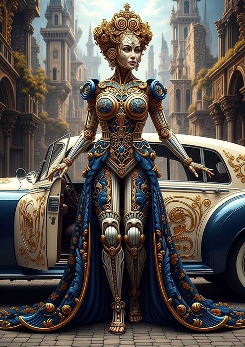 Obraz na płótnie - Ornamentyka i architektura - wielkość 75cm x 108cm