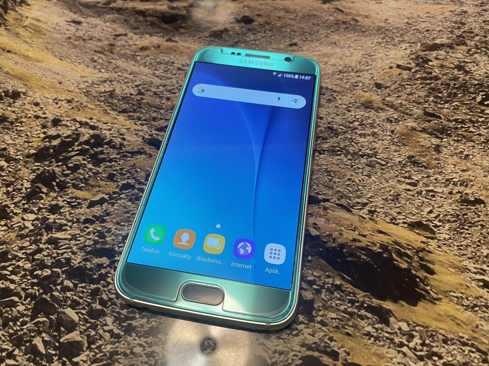 Samsung Galaxy S6 SM-G920F 3/32GB niebieski + etui ze skóry naturalnej