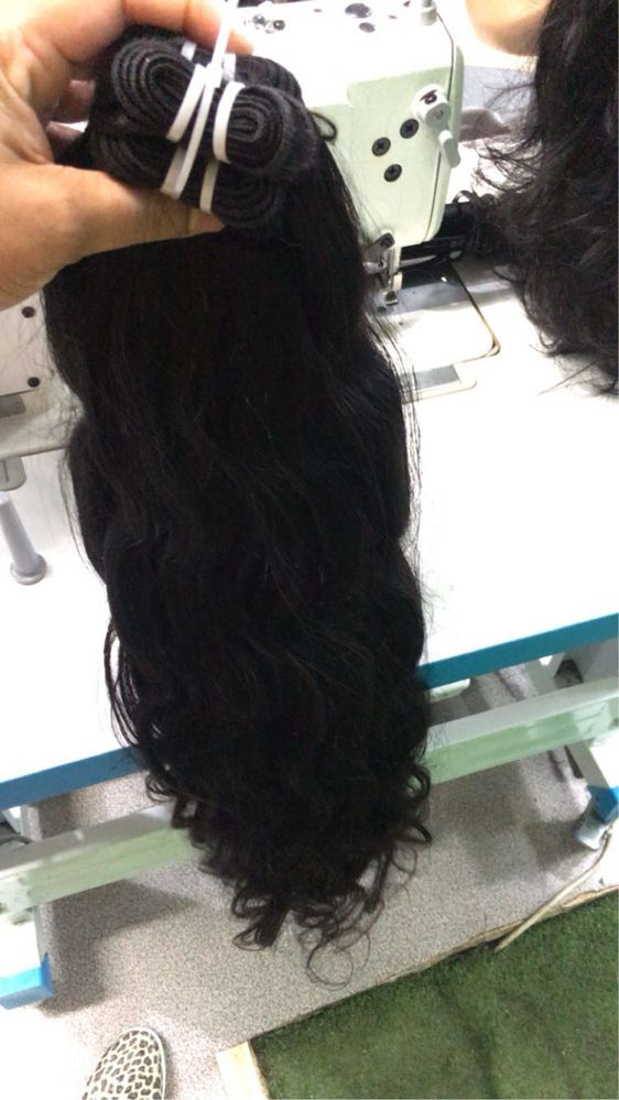 Cabelo huma ondulado cumprido 65cm