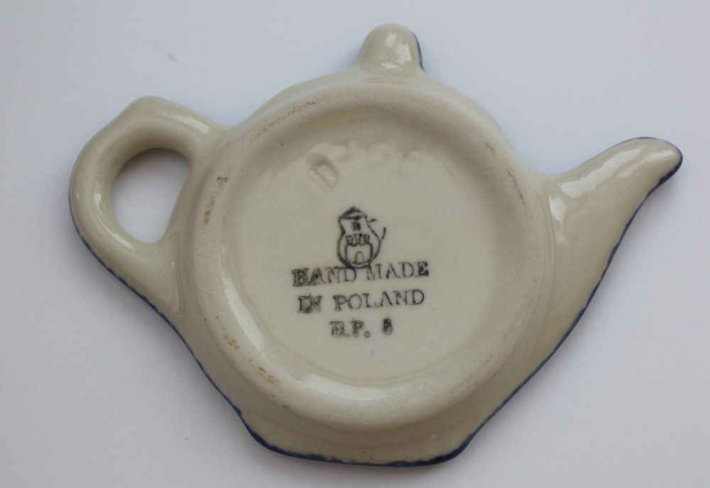 Bolesławiec ceramika podstawka pod torebki herbaty