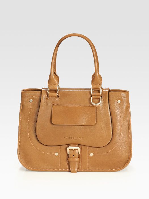 Longchamp Balzane tote camel torba skóra saddle bag siodło oryginał