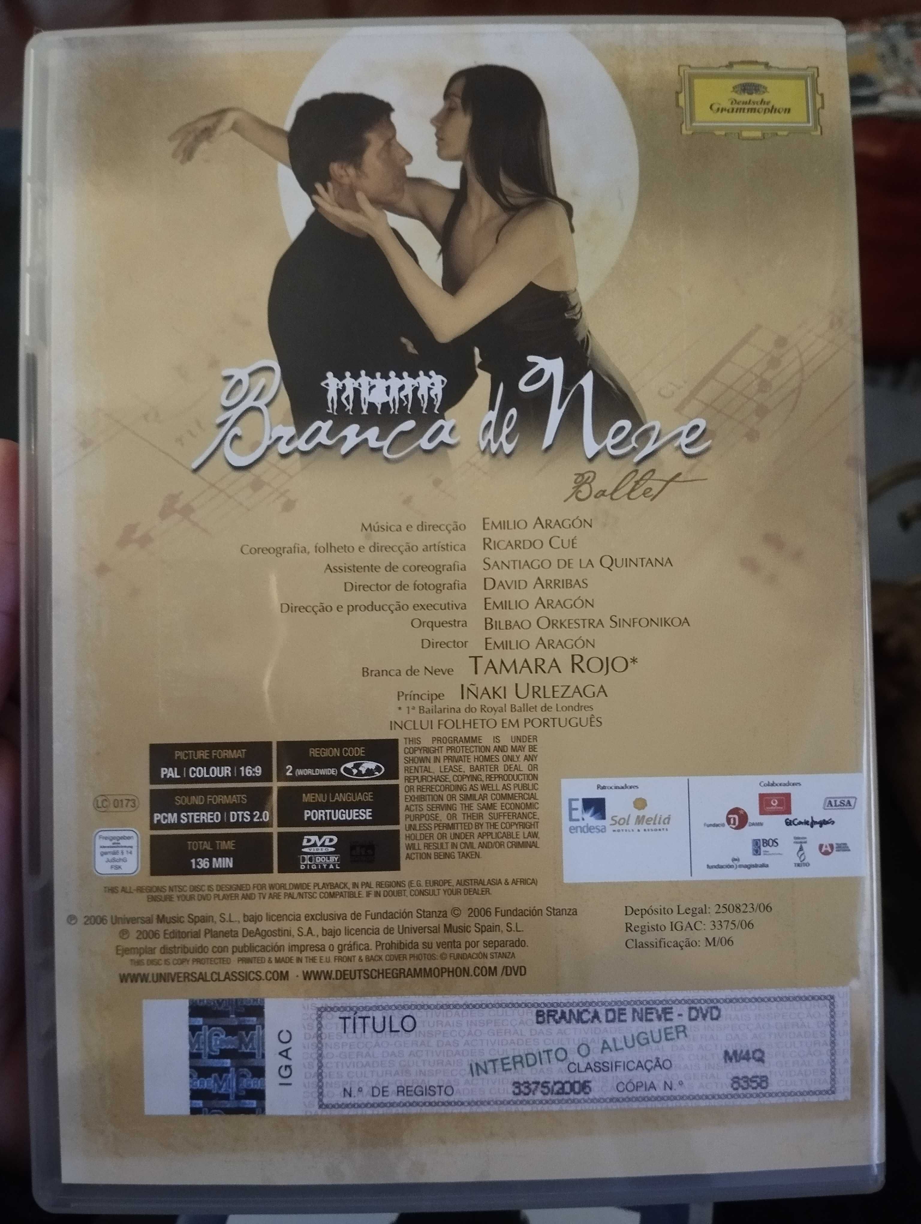 DVD Branca de Neve Ballet 2005