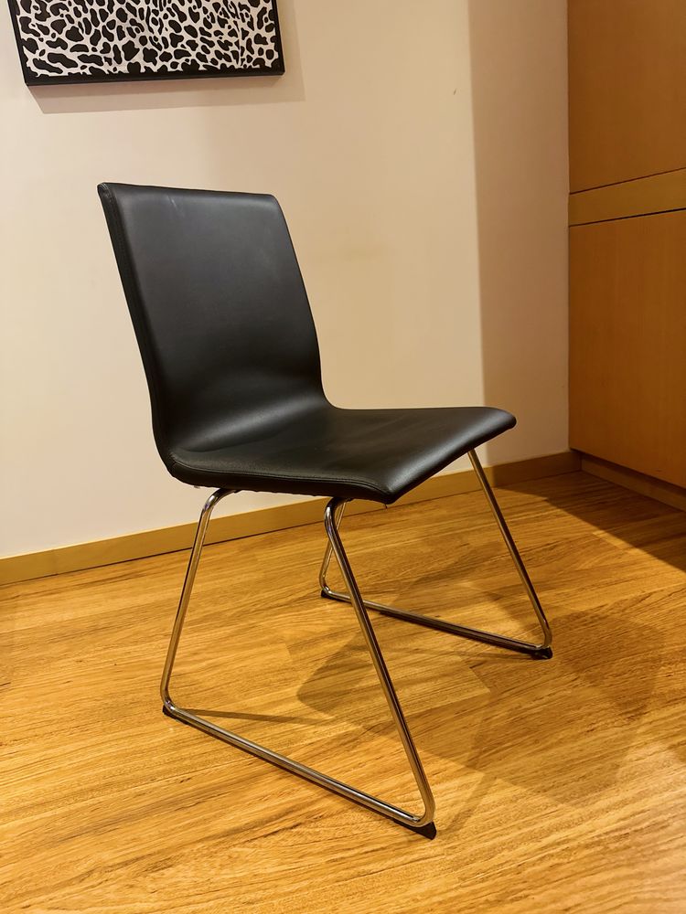 4 Cadeiras mesa de jantar pele - Burlas só com qualidade