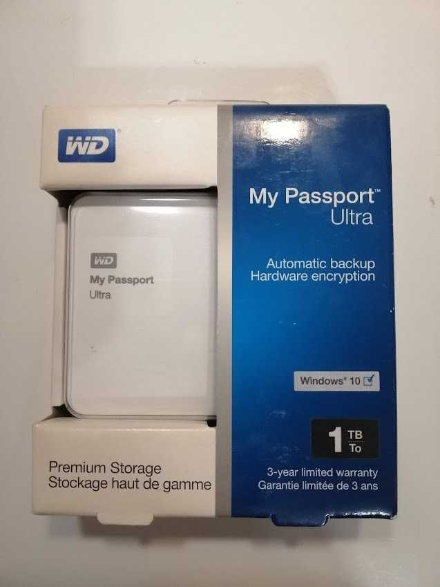 Жесткий диск внешний Western Digital My Passport Ultra 1TB White