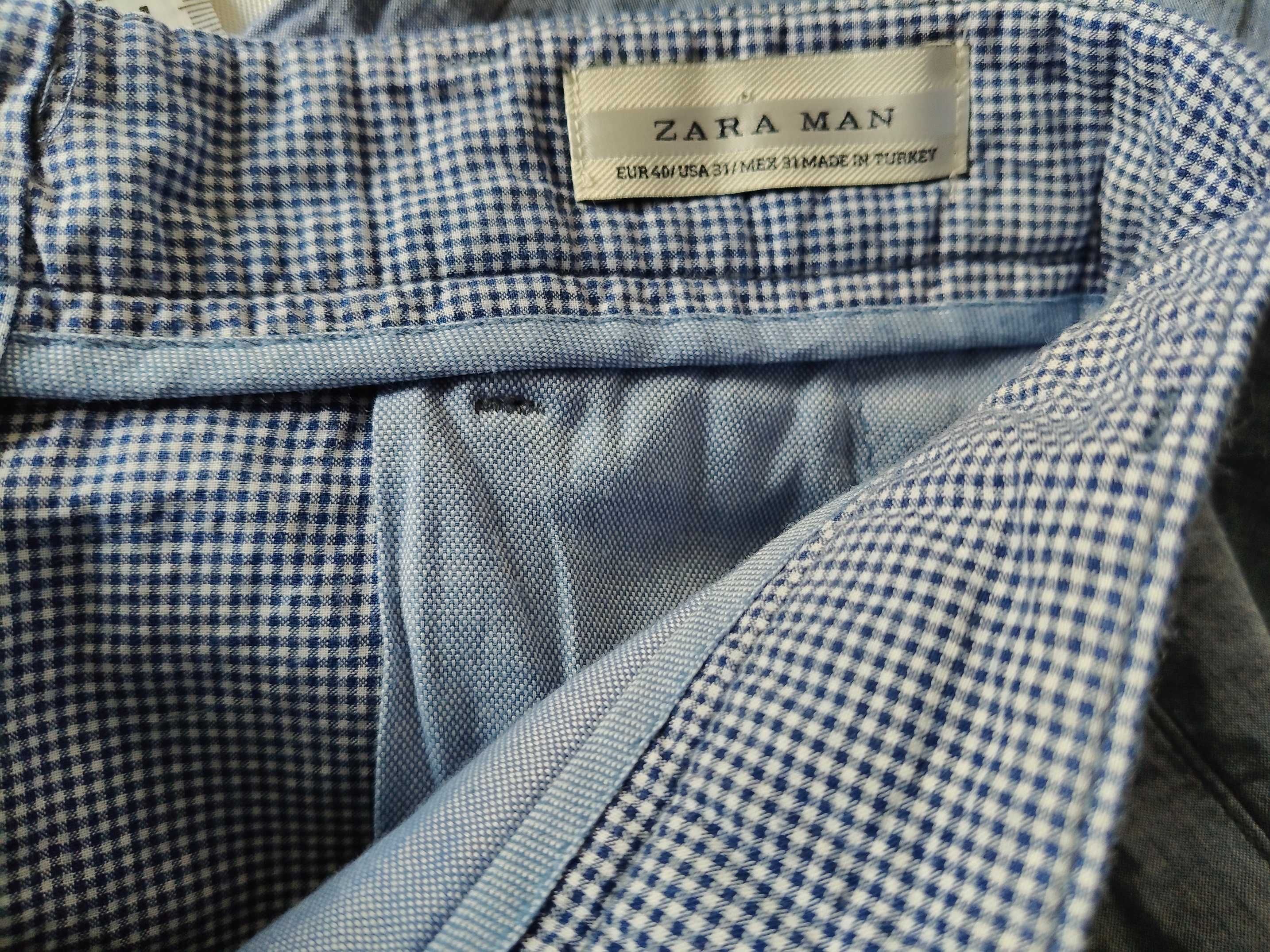 Eleganckie spodnie Zara Man w klasycznym stylu – rozmiar 40