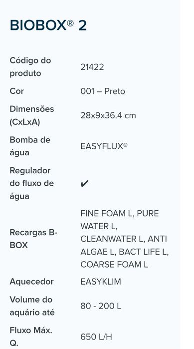 Filtro Biobox 2 Aquatlantis completo NOVO