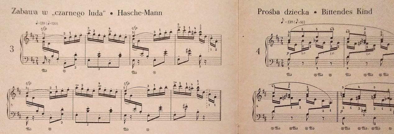Nuty, R. Schumann, SCENY DZIECIĘCE op. 15 na fortepian, PWN 1976