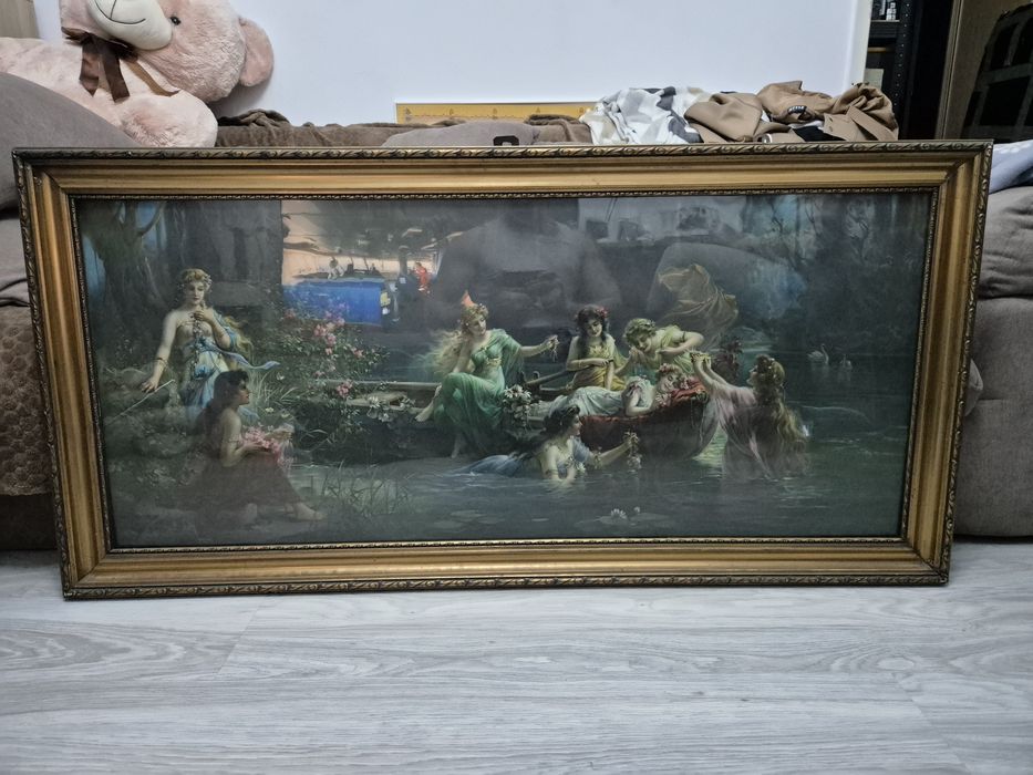 Reprodukcja obrazu Paula Hermanna Wagnera w złotej ramie