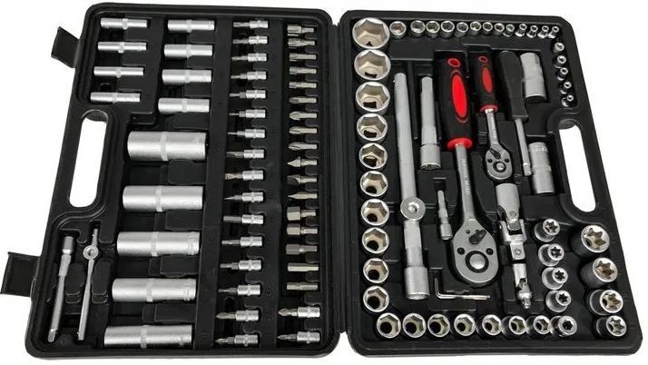 Набор инструментов головок ключей бит DEGET V 39053 108 елементов