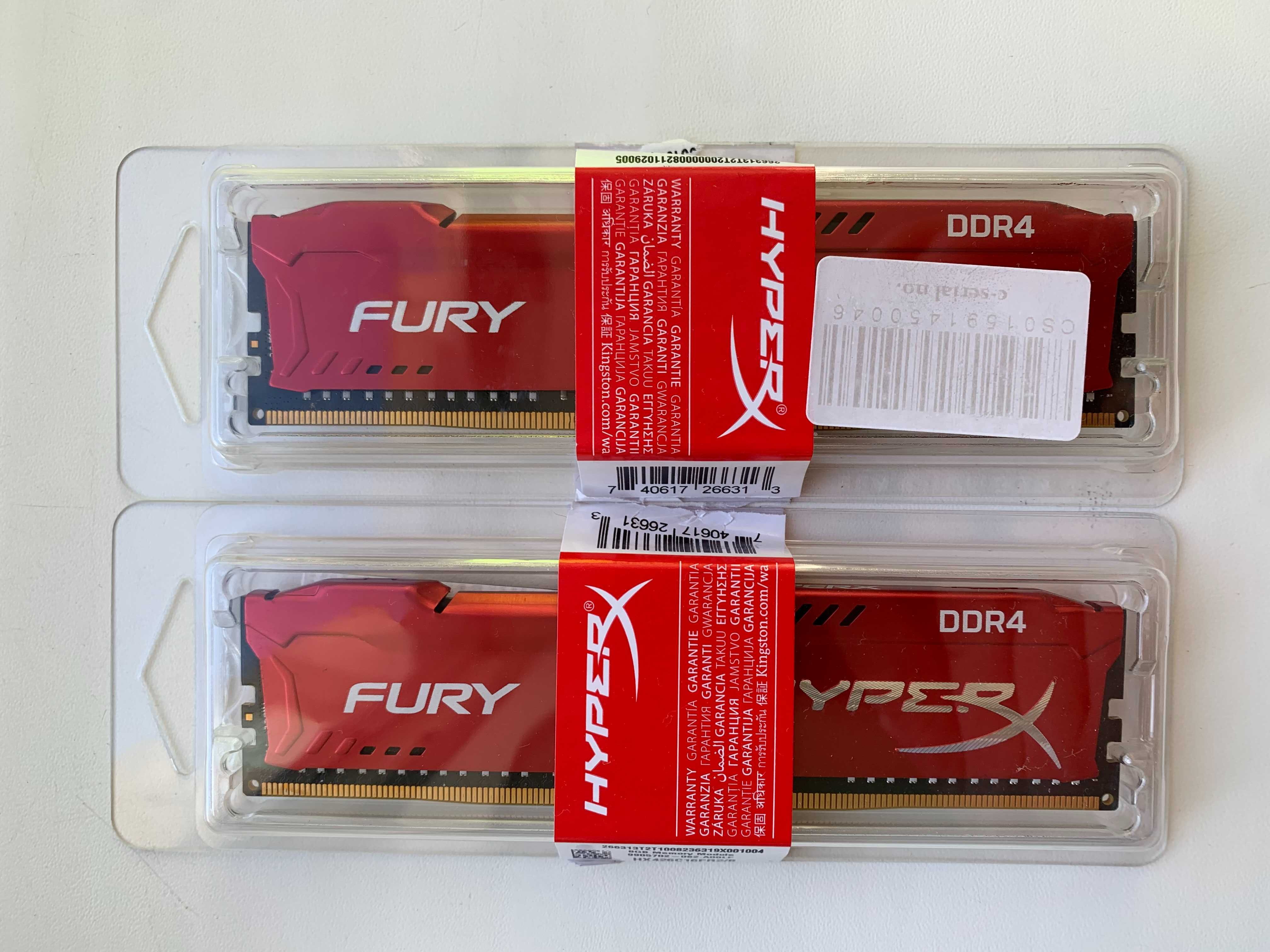 Оперативна пам'ять HyperX DDR4-2400 16GB 2x8 Fury HX426C16FR2/8