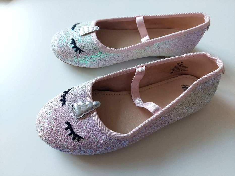 Блискучі балетки для дівчинки H&M 30 розмір