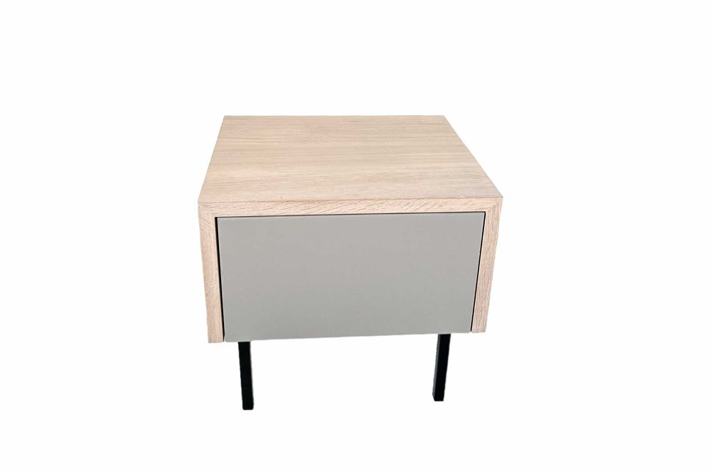 Nowoczesna Szafka Nocna  Dębowa, Lite Drewno, Loft