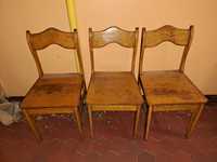 Krzesła drewno 3 szt