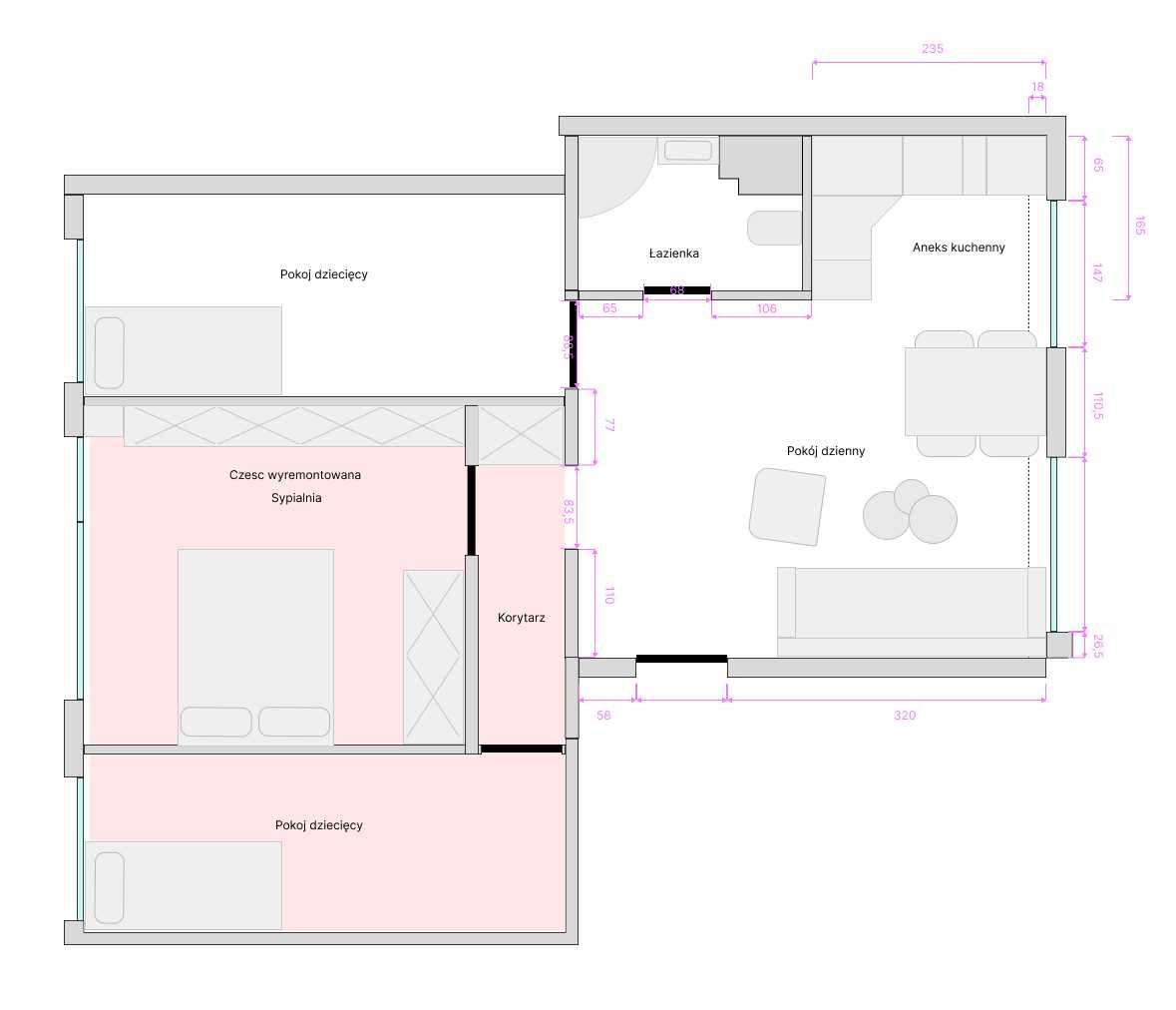 Mieszkanie 4pok Piasta II Świętego Wojciecha 57,80m2 2 piętro