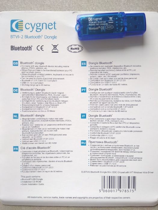 Pen Bluetooth USB - PC; Camera Digital; Impressora; Tlm; Teclado, etc.