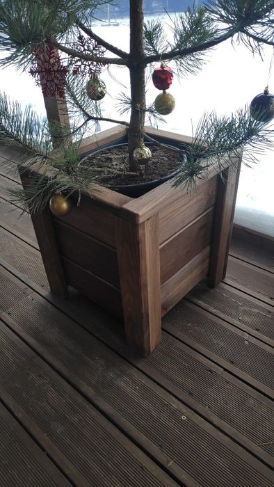 Donica drewniana ogrodowa tarasowa.
