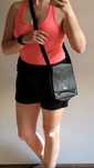 Czarna skórzana torebka Tula crossbody vintage