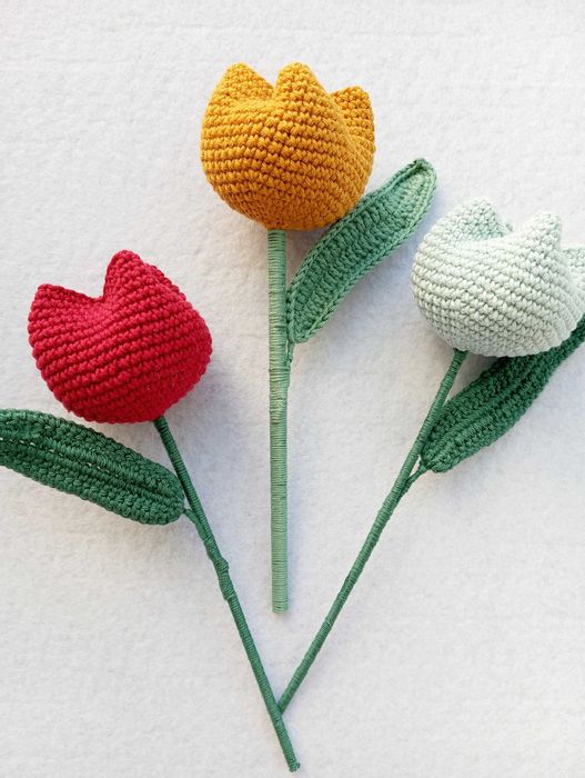 Tulipas em croché