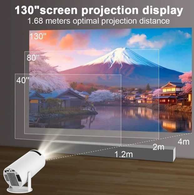 Projector Led  HY300, BT5.0, Android 11, WIFI6