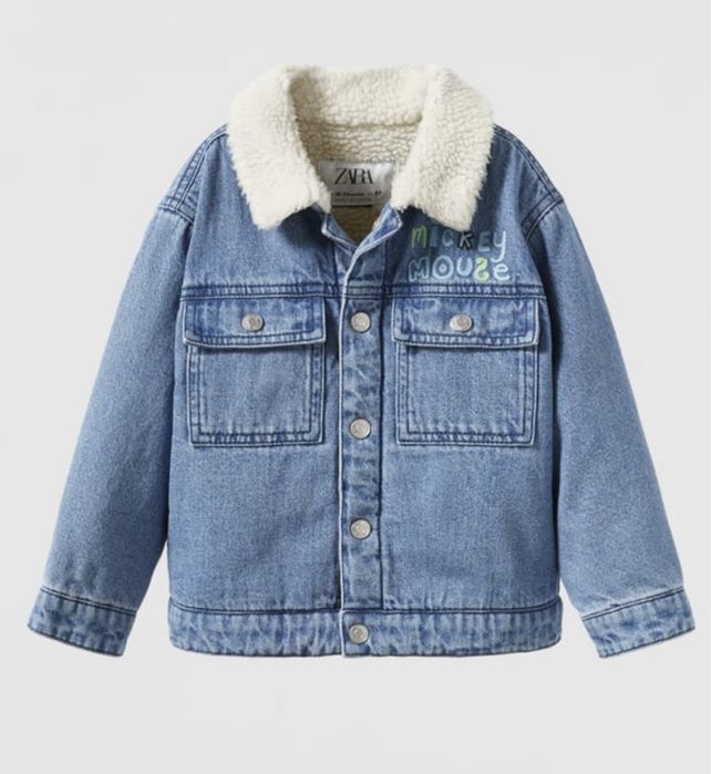 Джинсова куртка Zara на тонкій овчині