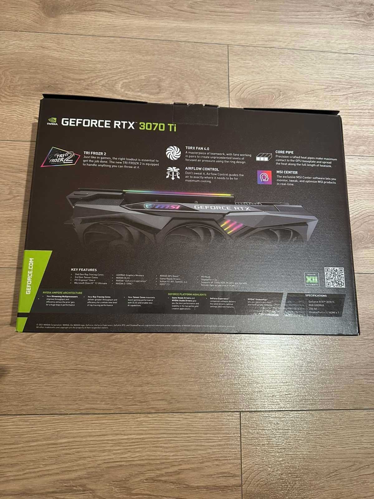 Karta graficzna MSI GeForce RTX 3070 Ti Gaming X Trio 8 GB
