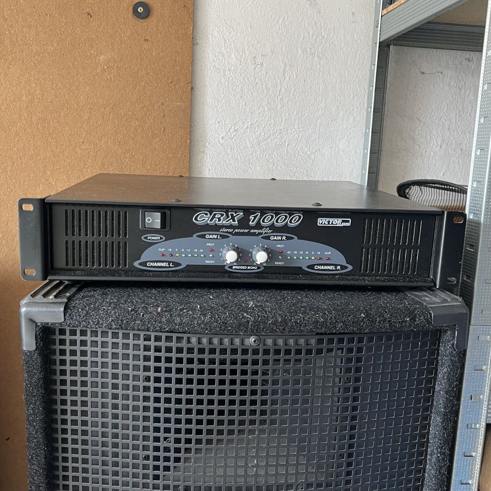 4x glosniki estradowe + wzmacniacz stereo Victor Sound