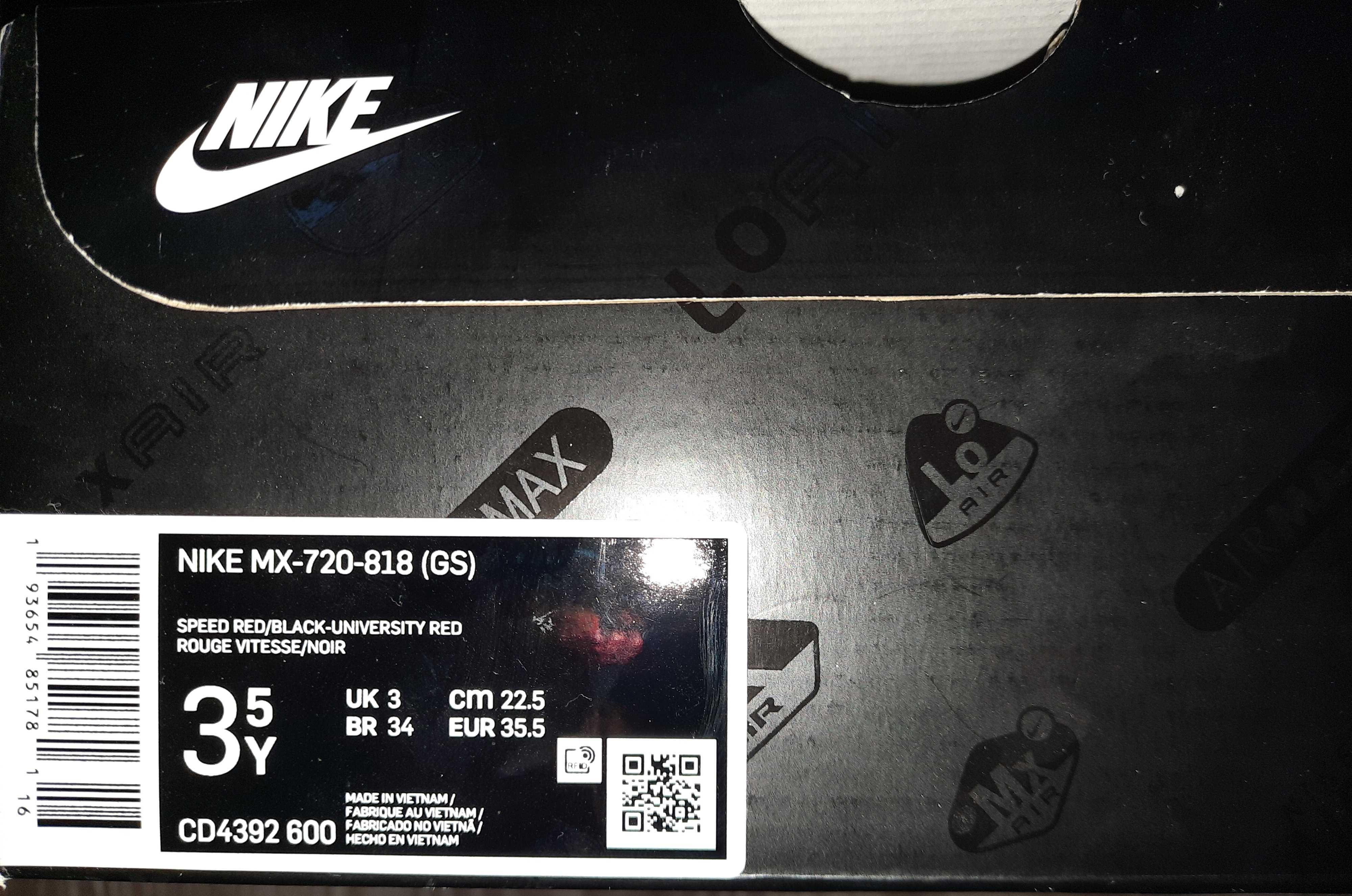 Nike Air Max 720-818 czerwone rozm. 35.5