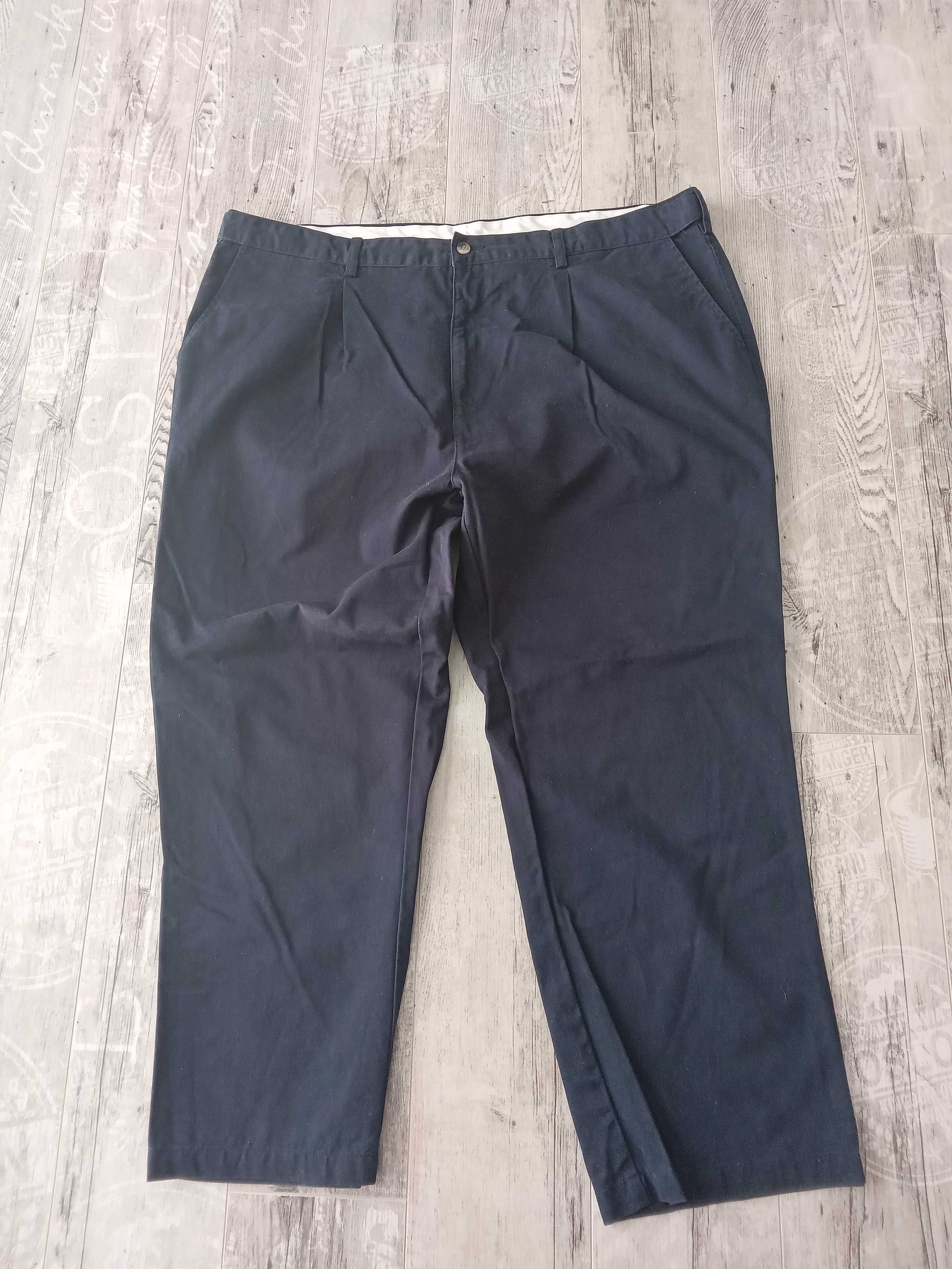 59* Cotton spodnie męskie chino granatowe pas 116 cm