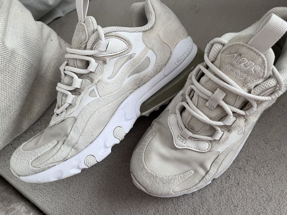 Nike air max react 270 beż Beżowe r.35,5 wkł.22,5cm