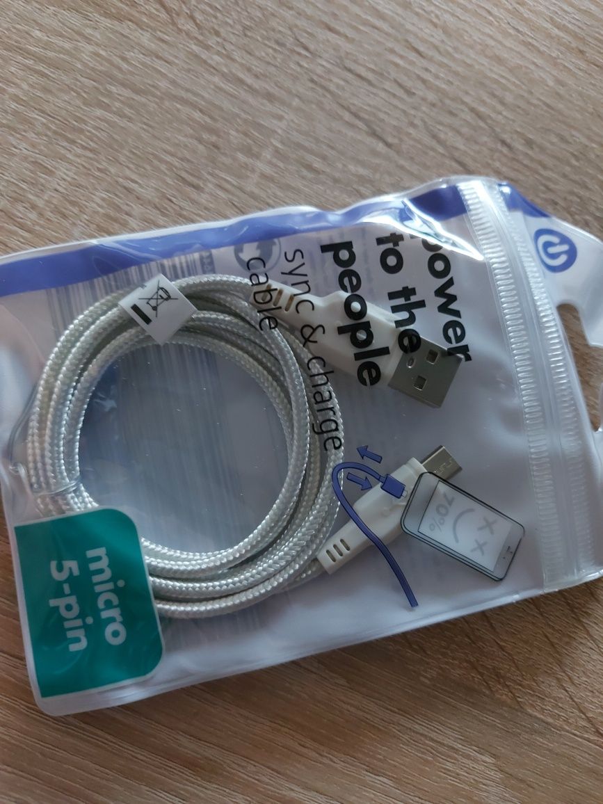 Kabel micro-USB 1 metr różne kolory 2-sztuki