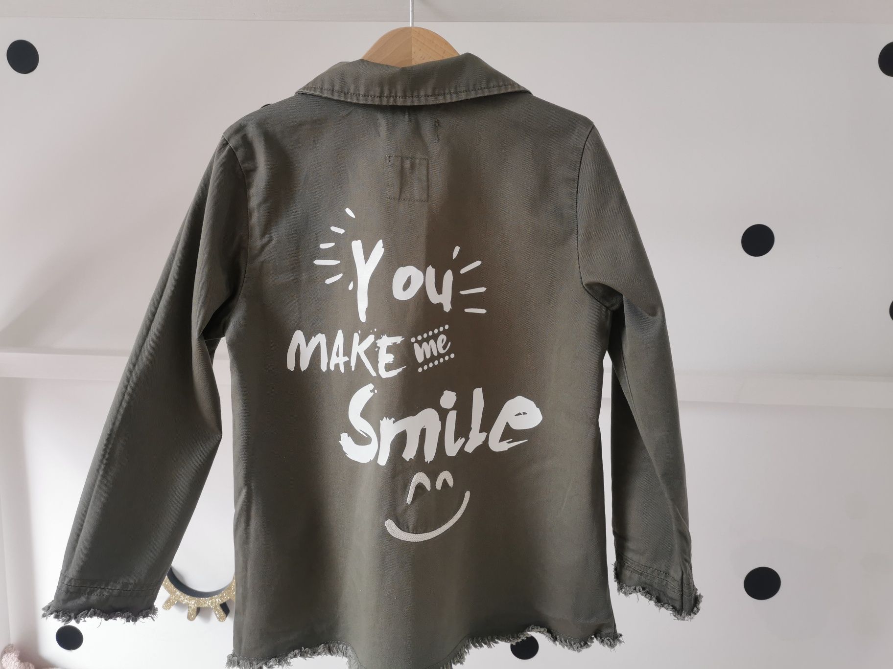 Kurtka wiosenna marynarka  w stylu militarnym h&m 122