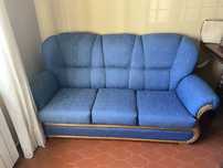 Sofa azul 3 lugares