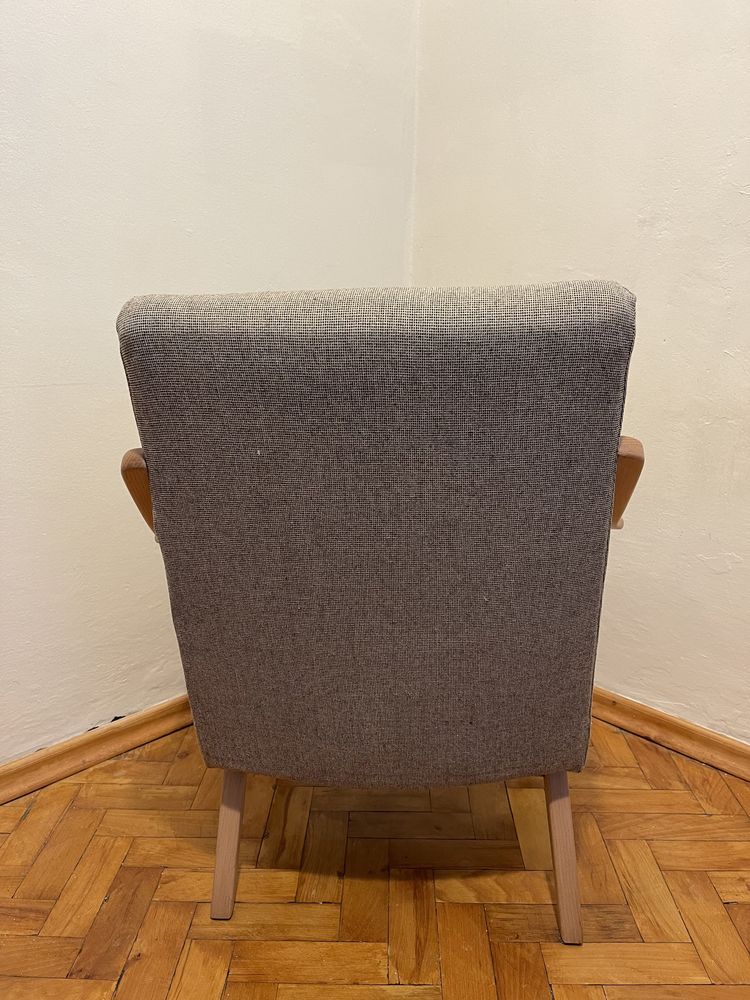 Fotel lisek gięty prl retro czechosłowacja 615 363