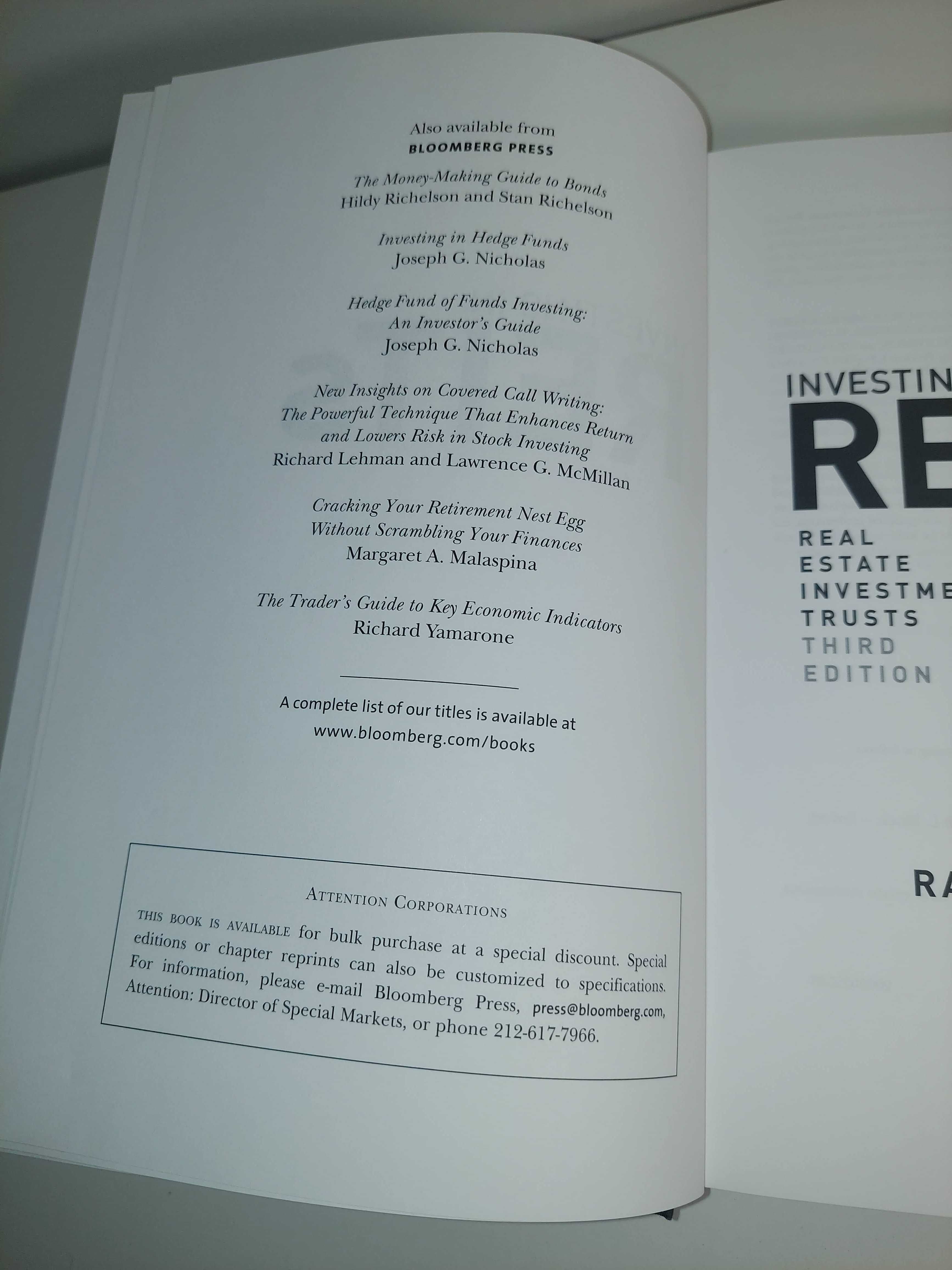 Investing in REITs: Real Estate Investment Trusts by Ralph L. Block