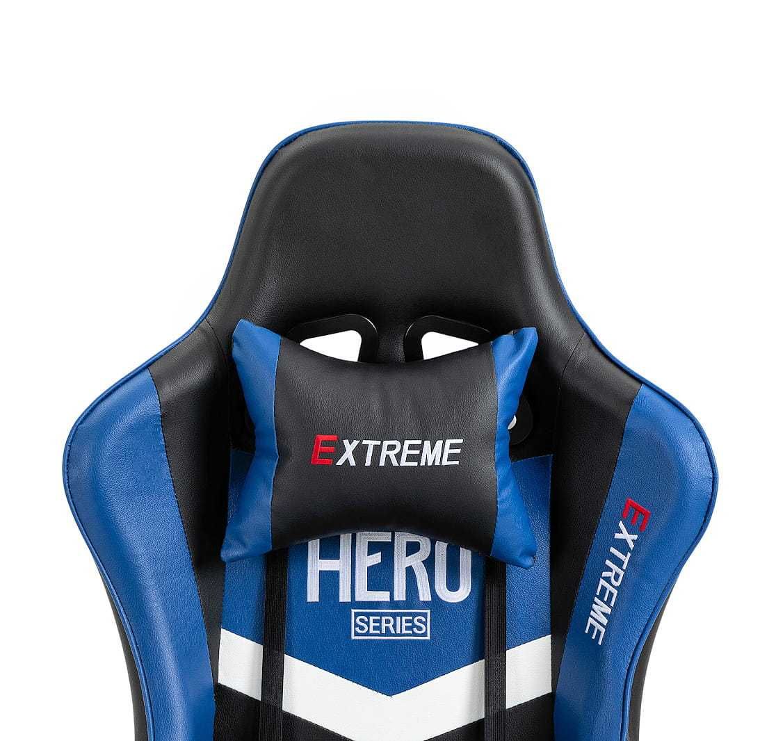 Fotel dla gracza do biurka EXTREME HERO Blue z regulacją oparcia