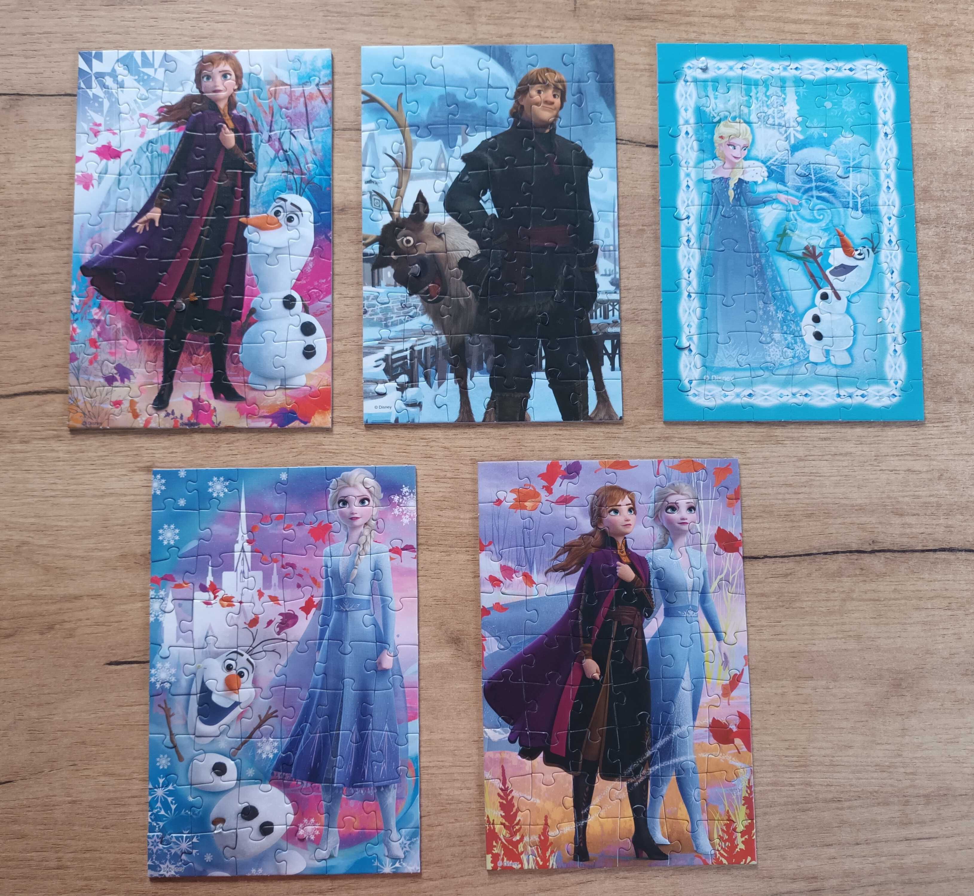 Zestaw MINI PUZZLE Kraina Lodu Elsa  Elza 5 zestawów