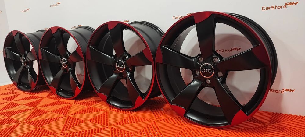 Jantes Look Audi Rotor 19 x 8.5 et 45 5x112 Preto e vermelho