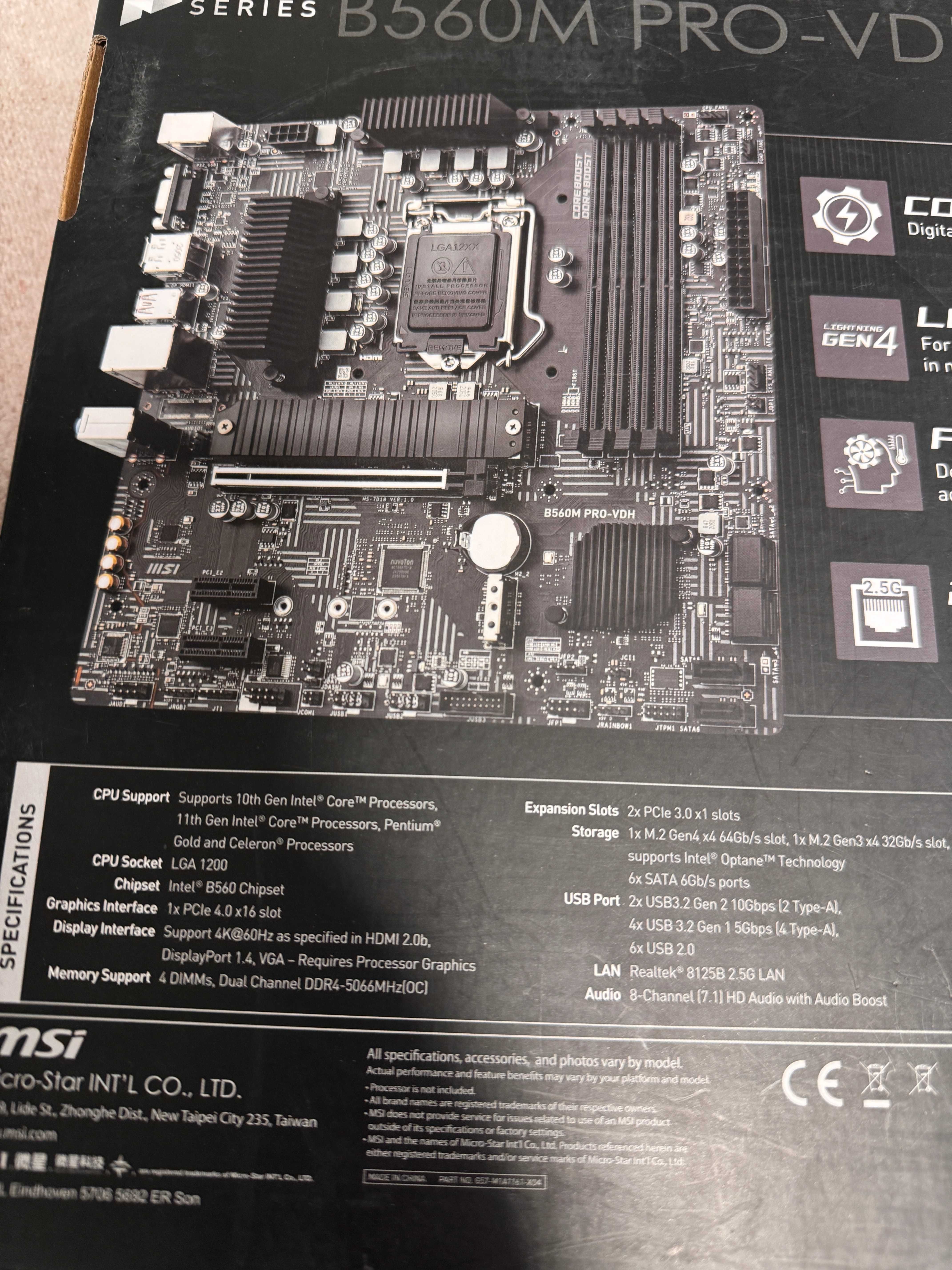 Msi b560m pro-vdh LGA1200 B560