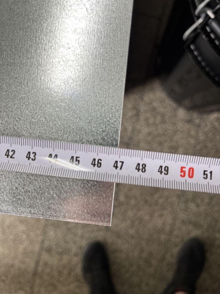 Blacha ocynkowana 0,5mm - 0,47m x 1,25m