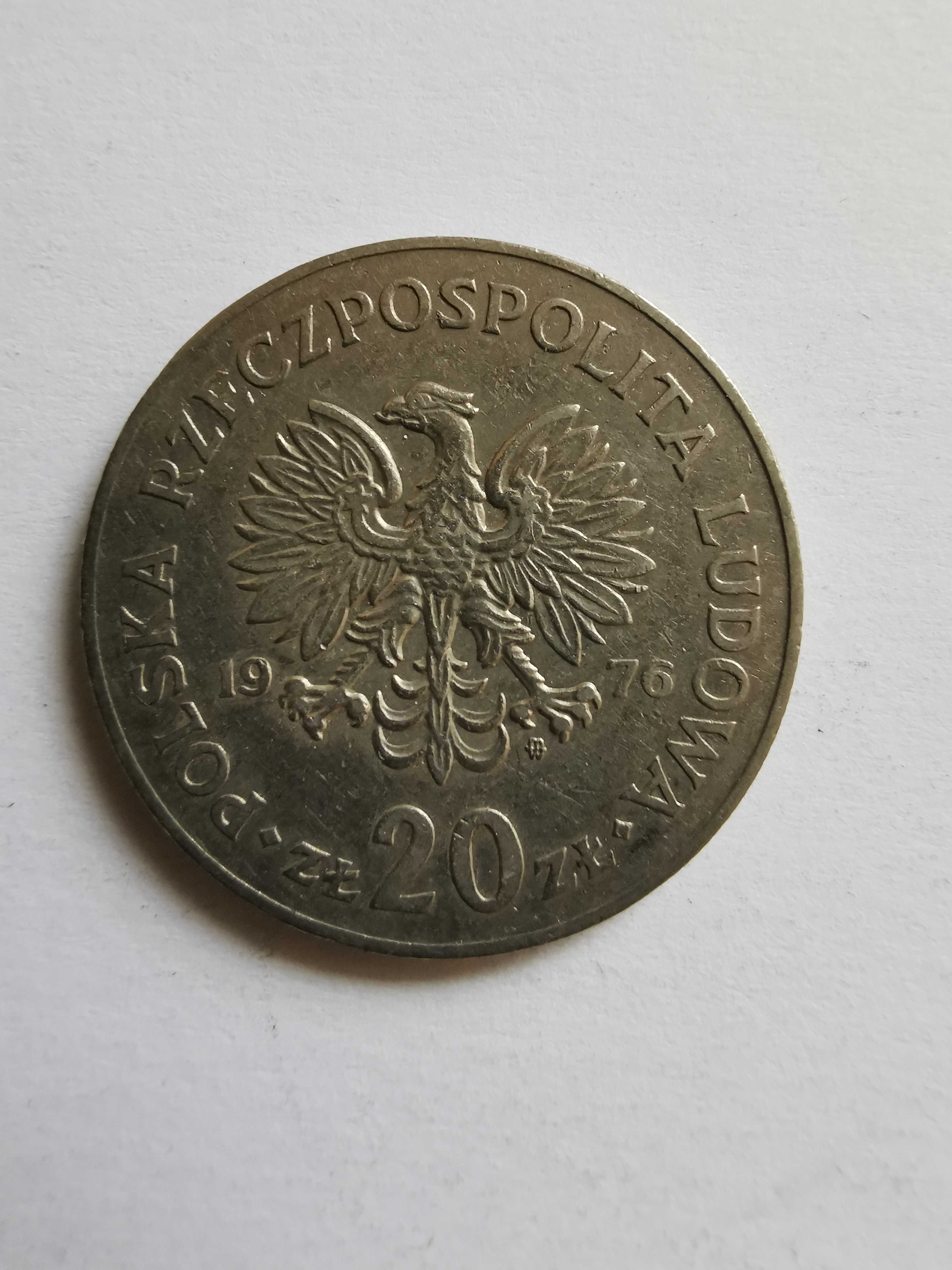 Moneta 20 złotych PRL z 1976 Marceli Nowotko