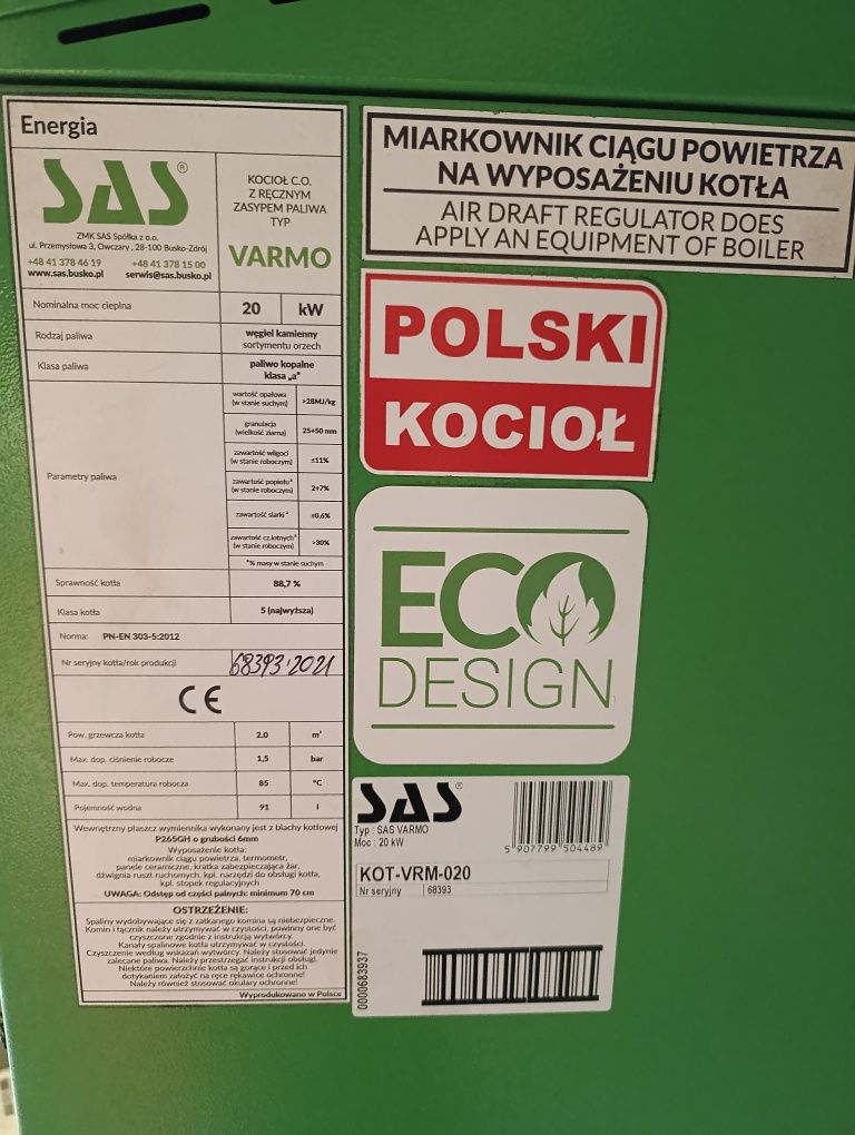 Piec C.O.SAS varmo 20 kW