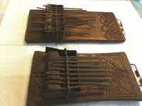 Par (2) Kissanjis (instrumentos musicais de Angola)