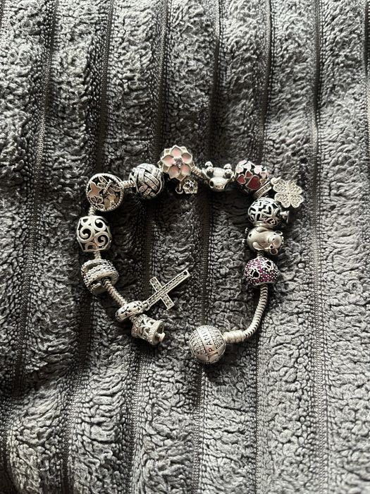 Браслет з шармами срібло 925