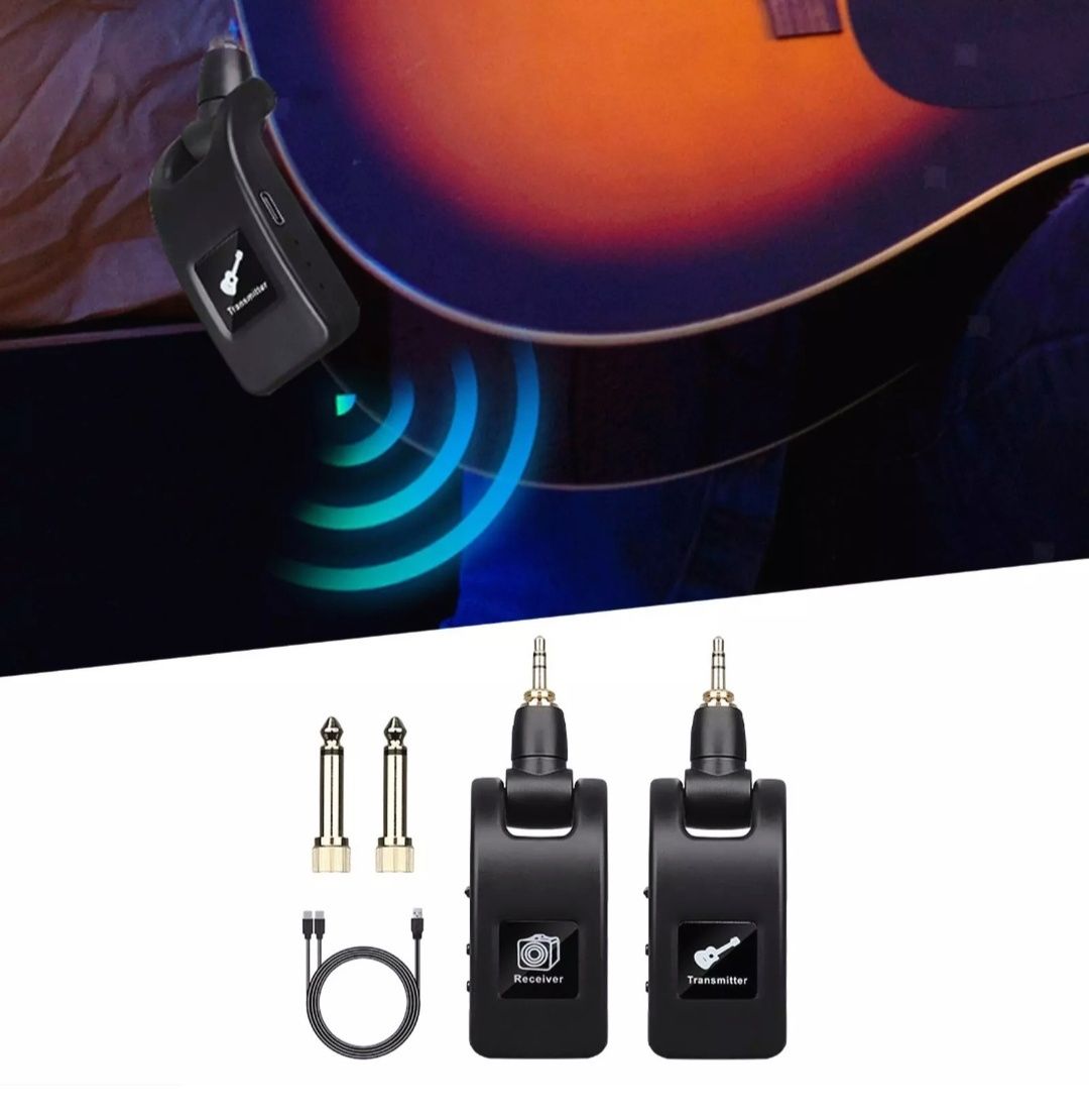 Kit transmissor sem fios dinâmico para instrumentos musicais novo!
U