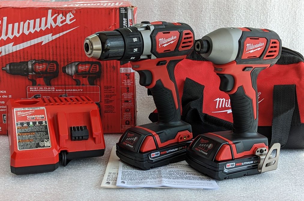 Milwaukee M18 2691-22 набір шуруповерт 2606-20 імпакт 2656-20