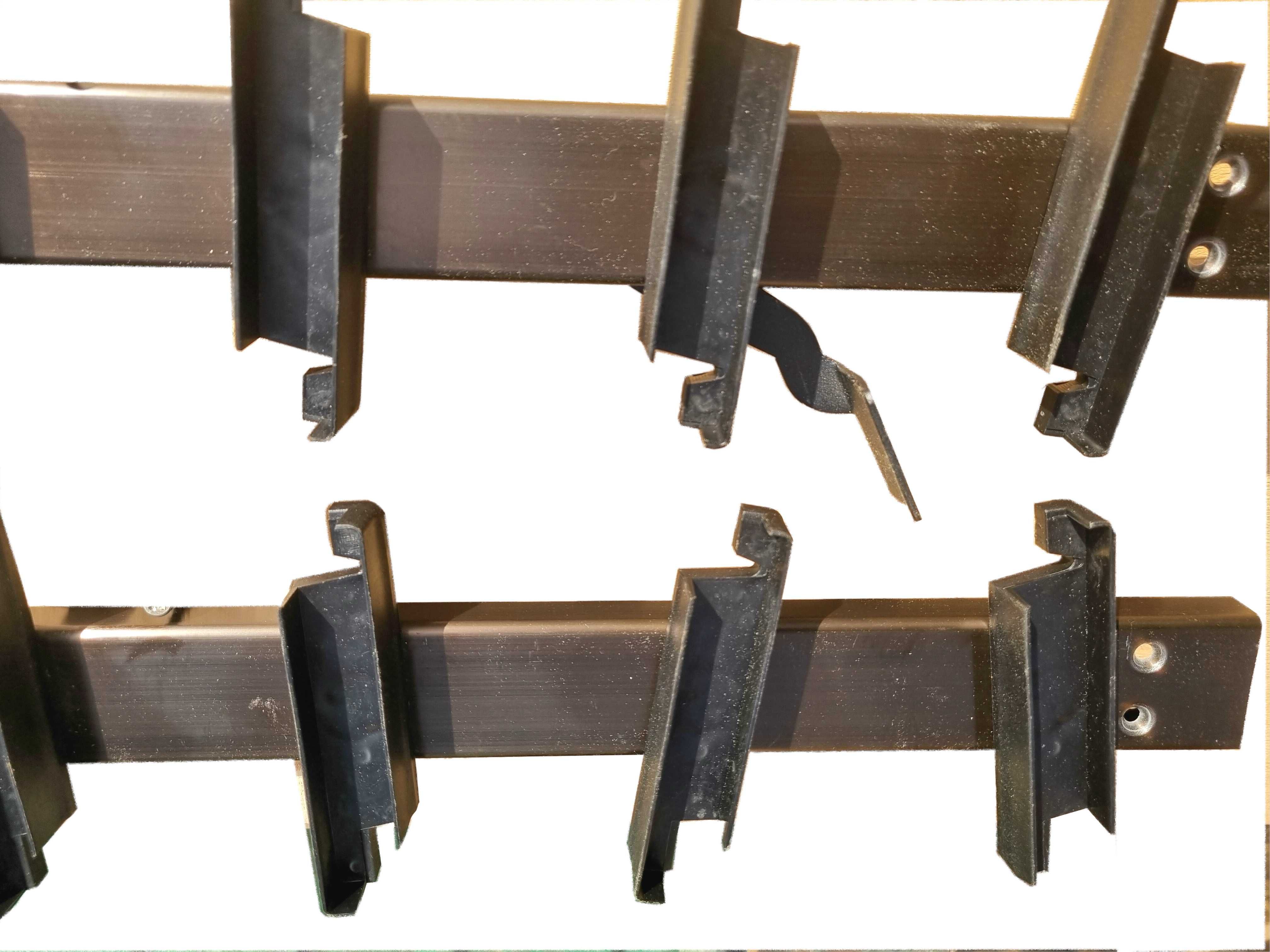 Ruchome deseczki . Aluminiowy system prowadzący tzw. Schutters