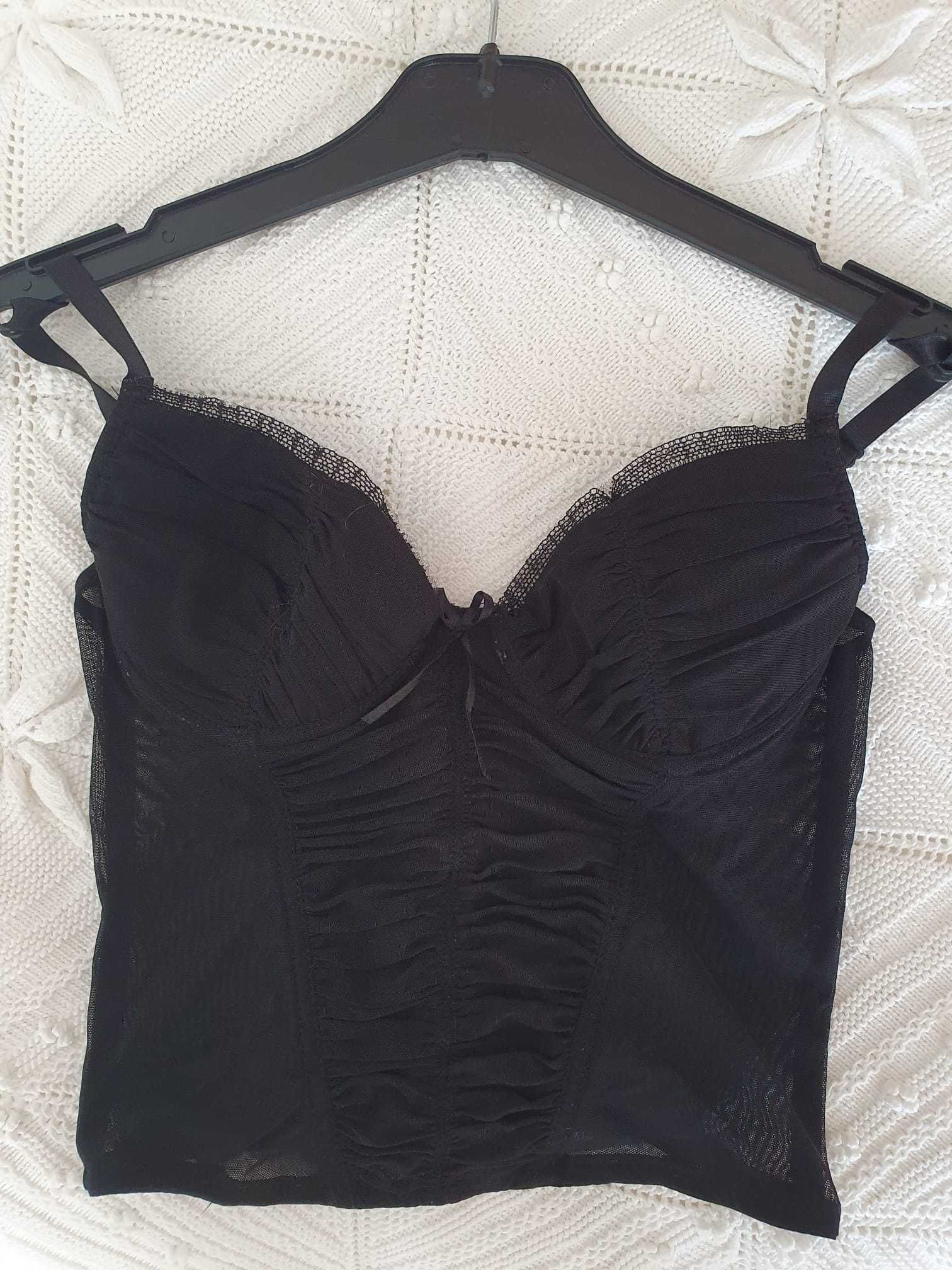 corsete preto vintage