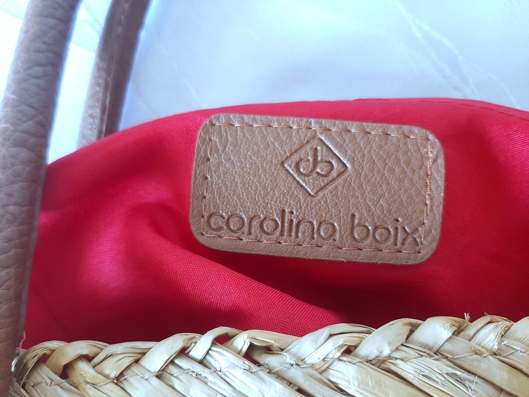 Жіноча  сумочка тканина з додованням солом'яного плетіння  
corolina b